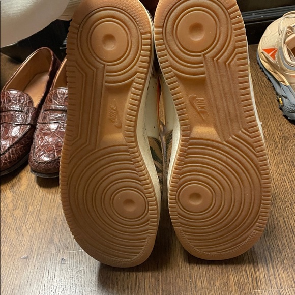 Nike Air Jordan Cream and Orange Animal Print Sneakers - Picture 4 of 4